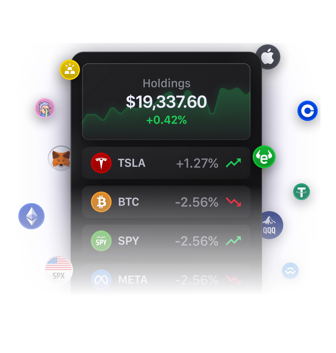 NIP app with assets you can track.